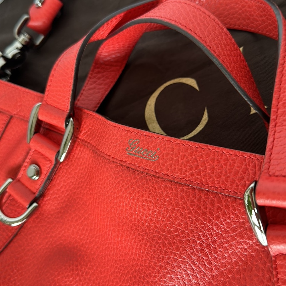 🇮🇹Authentic Gucci Vintage Abbey Tote Calfskin Leather Handbag/Shoulder Bag. - Picture 10 of 15